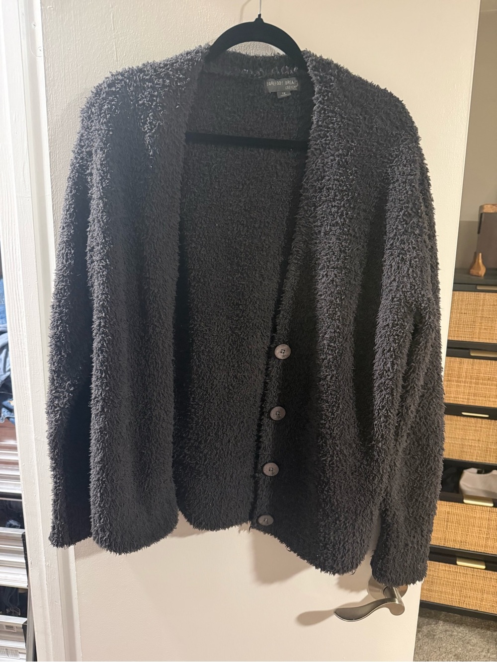 Barefoot Dreams Gray Cozy Button-Front Cardigan
